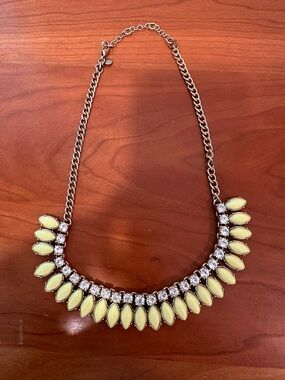 J Crew Yellow Petal Statement Necklace - Women Jewelry